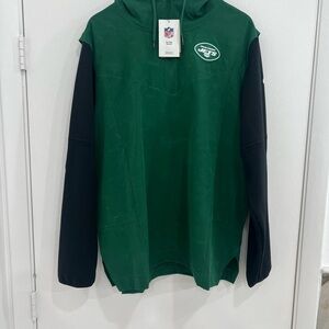 NWT Nike On Field New York Jets quarter Zip Windbreaker Hoodie Mens Xl